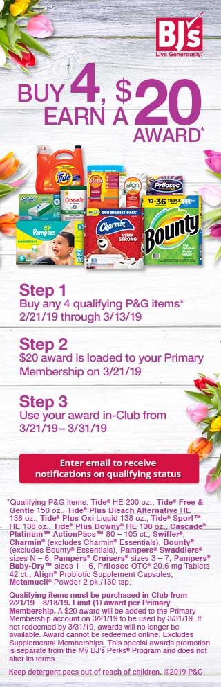Buy 3, Earn a $20 Reward